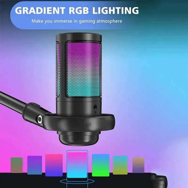 Professional Studio USB Microphone for PC Streaming Gaming Youtube Video Singing Gaming Recording PS4 RGB Anti-Spray Microfon