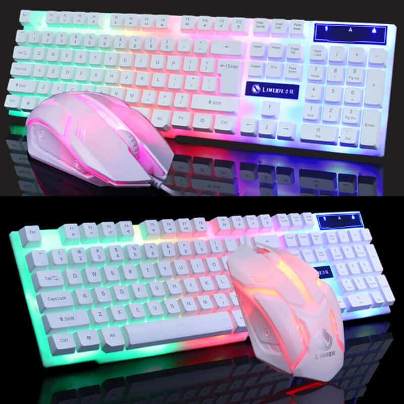 USB Wired 104 Keys RGB Backlight Ergonomic Gaming Mouse Keyboard Set