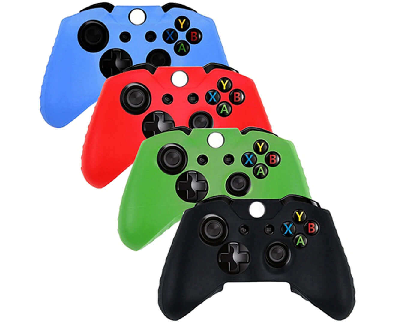 Fashion Game Controller Silicone Gel Case Cover Skin for Microsoft Xbox One-Black