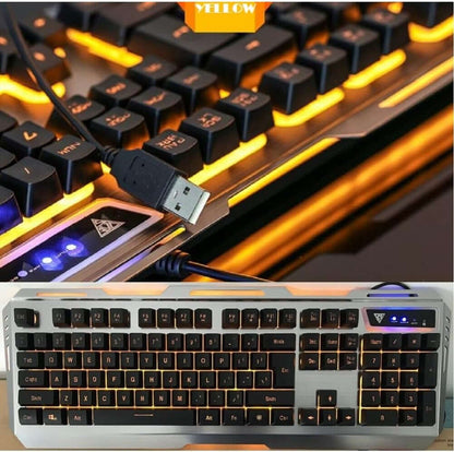 "Ultimate RGB Gaming Keyboard and Mouse Combo - Color Changing, Waterproof, Durable Metal Frame for Gamers!"