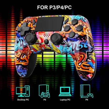 GAMINJA P47 Bluetooth Controller Dual Vibration Wireless Gamepad for PS4 Playstation 4 Game Console PS3 PC Wins 7 8 10