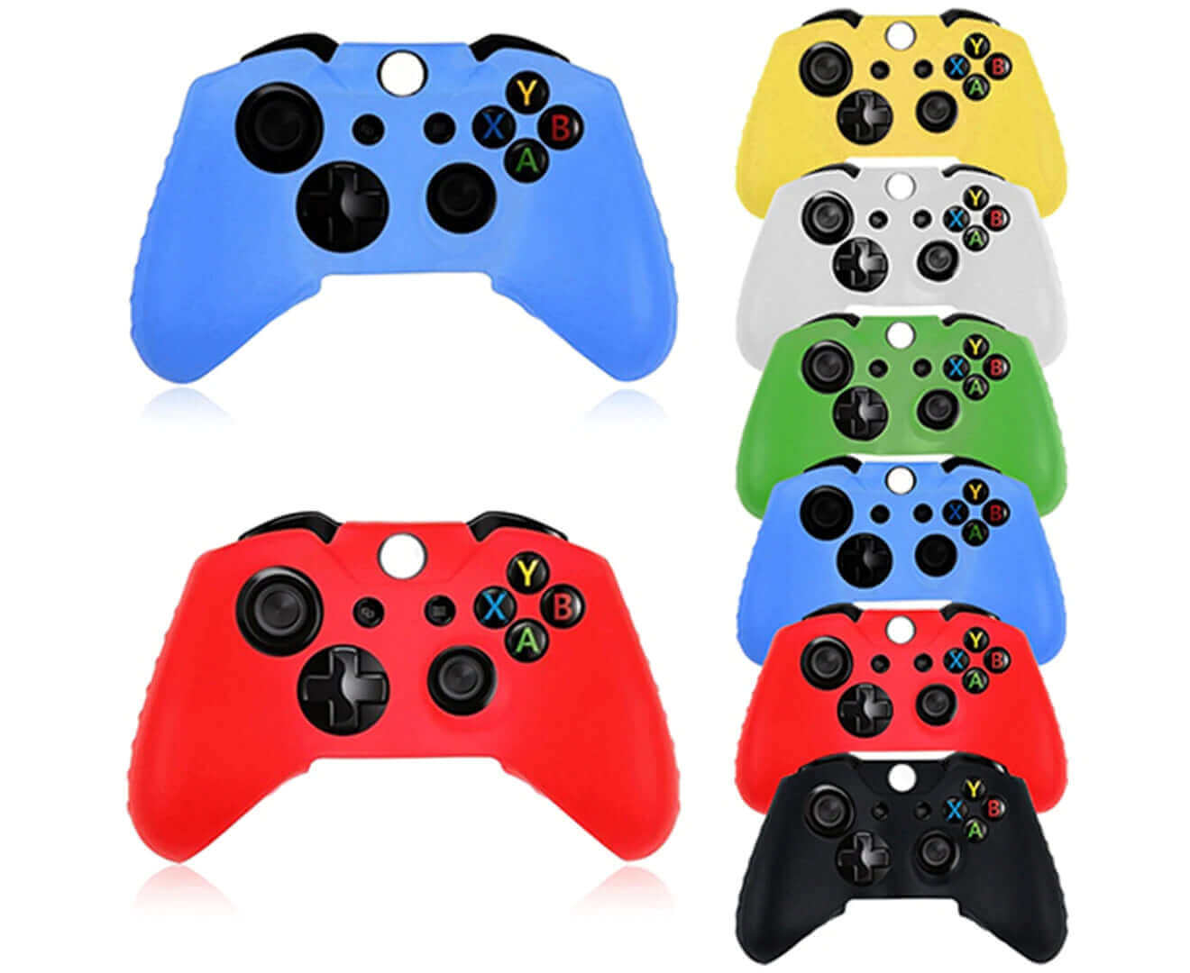 Fashion Game Controller Silicone Gel Case Cover Skin for Microsoft Xbox One-Black