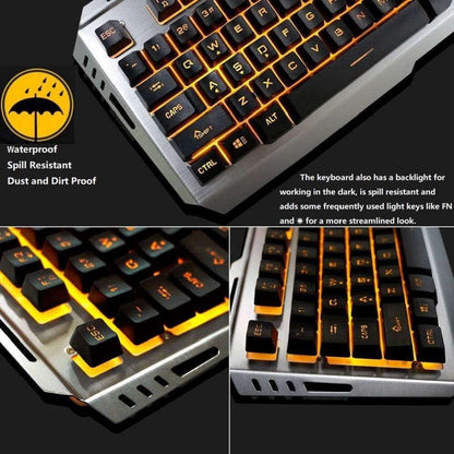 "Ultimate RGB Gaming Keyboard and Mouse Combo - Color Changing, Waterproof, Durable Metal Frame for Gamers!"