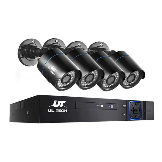 UL-tech CCTV Security System 8CH DVR 4 Cameras 1080p