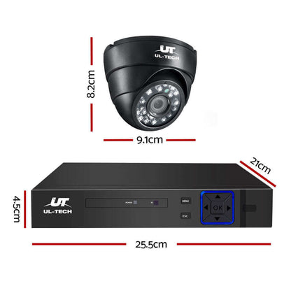 UL-tech CCTV Security System 8CH DVR 4 Cameras