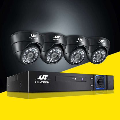 UL-tech CCTV Security System 8CH DVR 4 Cameras