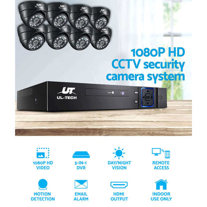 UL-tech CCTV Security System 8CH DVR 8 Cameras