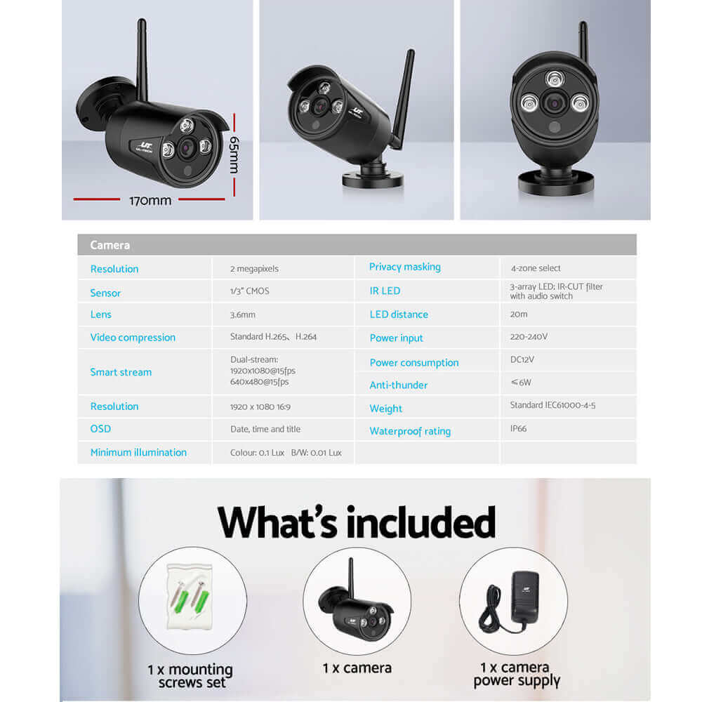 UL-tech Wireless CCTV 3MP Camera Bullet