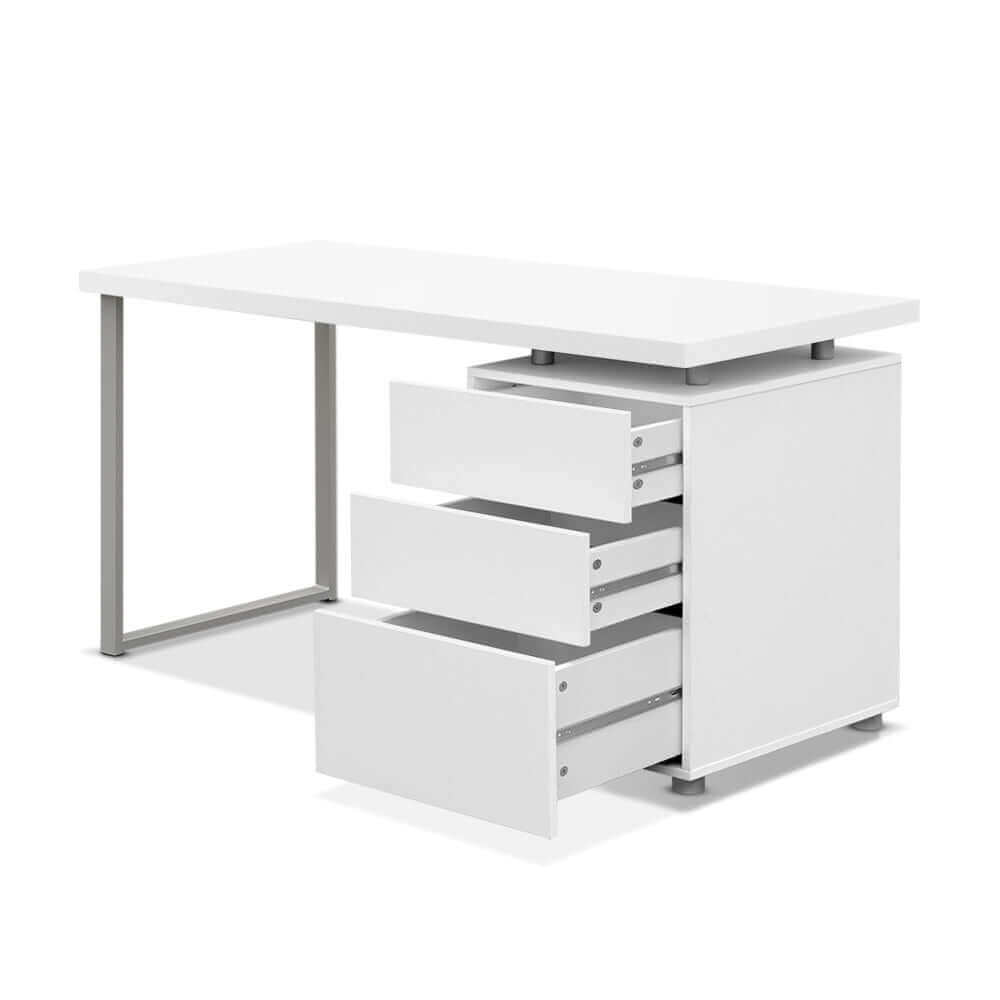 Artiss Computer Desk Drawer White 140CM