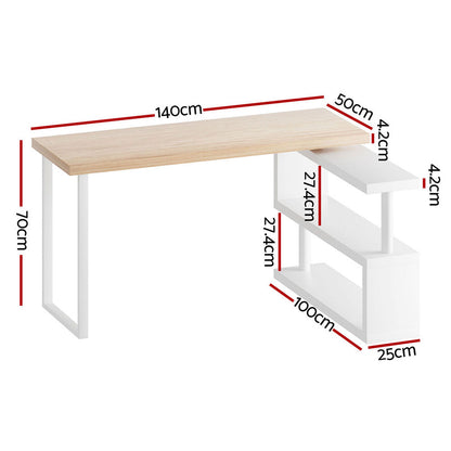 Artiss Computer Desk Bookshelf 140CM