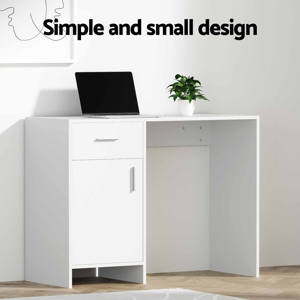 Artiss Computer Desk Drawer Cabinet White 100CM