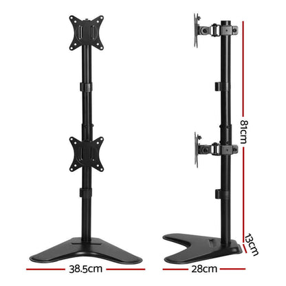 Artiss Monitor Arm Stand Dual Mount HD LED TV Bracket Holder Freestanding