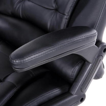 Artiss 8 Point Massage Office Chair Heated Seat PU Leather - Black