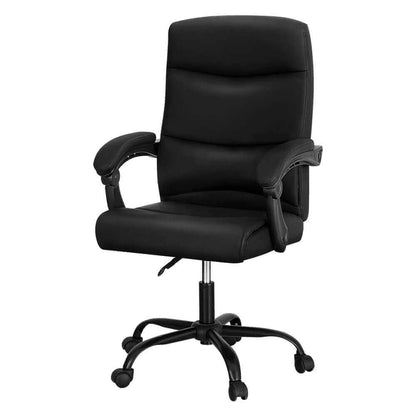 Artiss 2 Point Massage Office Chair PU Leather - Black