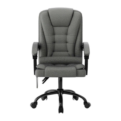 Artiss 2 Point Massage Office Chair Fabric - Grey