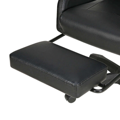 Artiss 6 Point Massage Gaming Office Chair 7 LED Footrest - Black