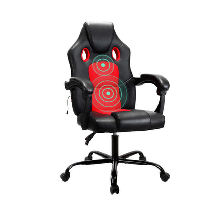 Artiss 2 Point Massage Gaming Office Chair - Red