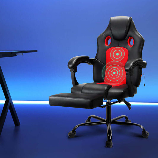 Artiss 2 Point Massage Gaming Office Chair - Red