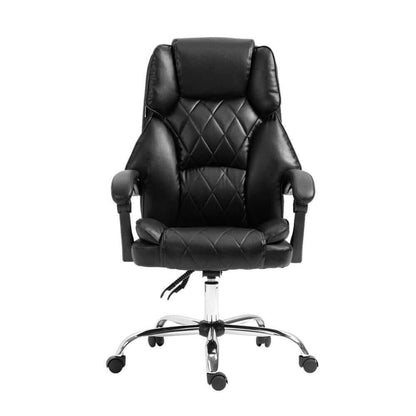 Artiss Executive Office Chair Leather Recliner Black