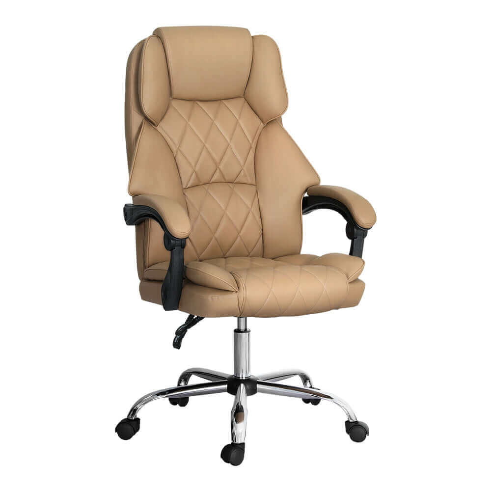 Artiss Executive Office Chair Leather Recliner - Espresso