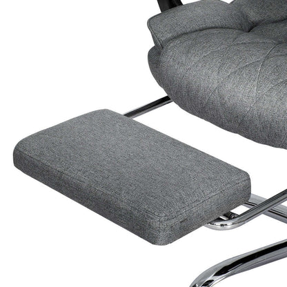 Artiss Executive Office Chair Fabric Footrest - Grey