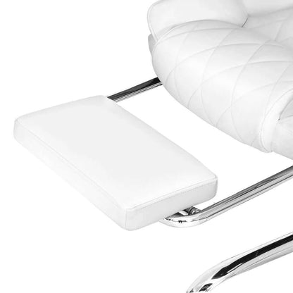 Artiss Executive Office Chair Leather Footrest - White