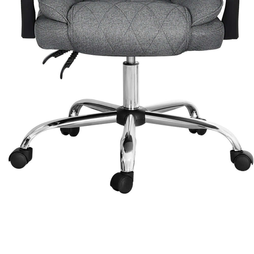 Artiss Executive Office Chair Fabric Recliner - Grey