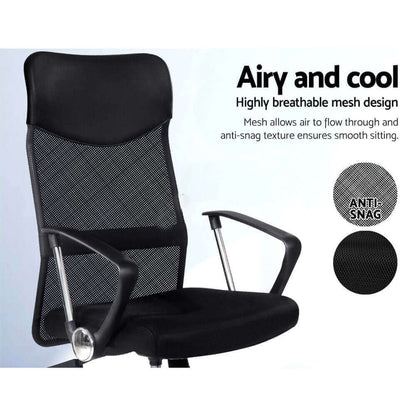 Artiss Mesh Office Chair High Back Black