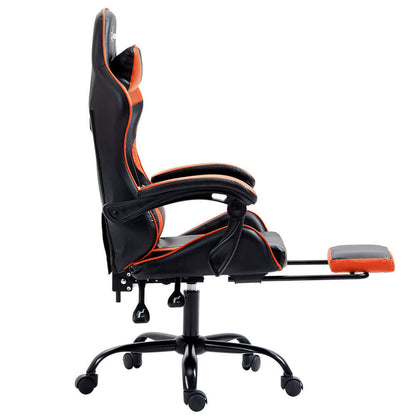 Artiss Gaming Office Chair Executive Footrest - Orange