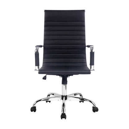 Artiss Office Chair Conference Chairs PU Leather High Back Black