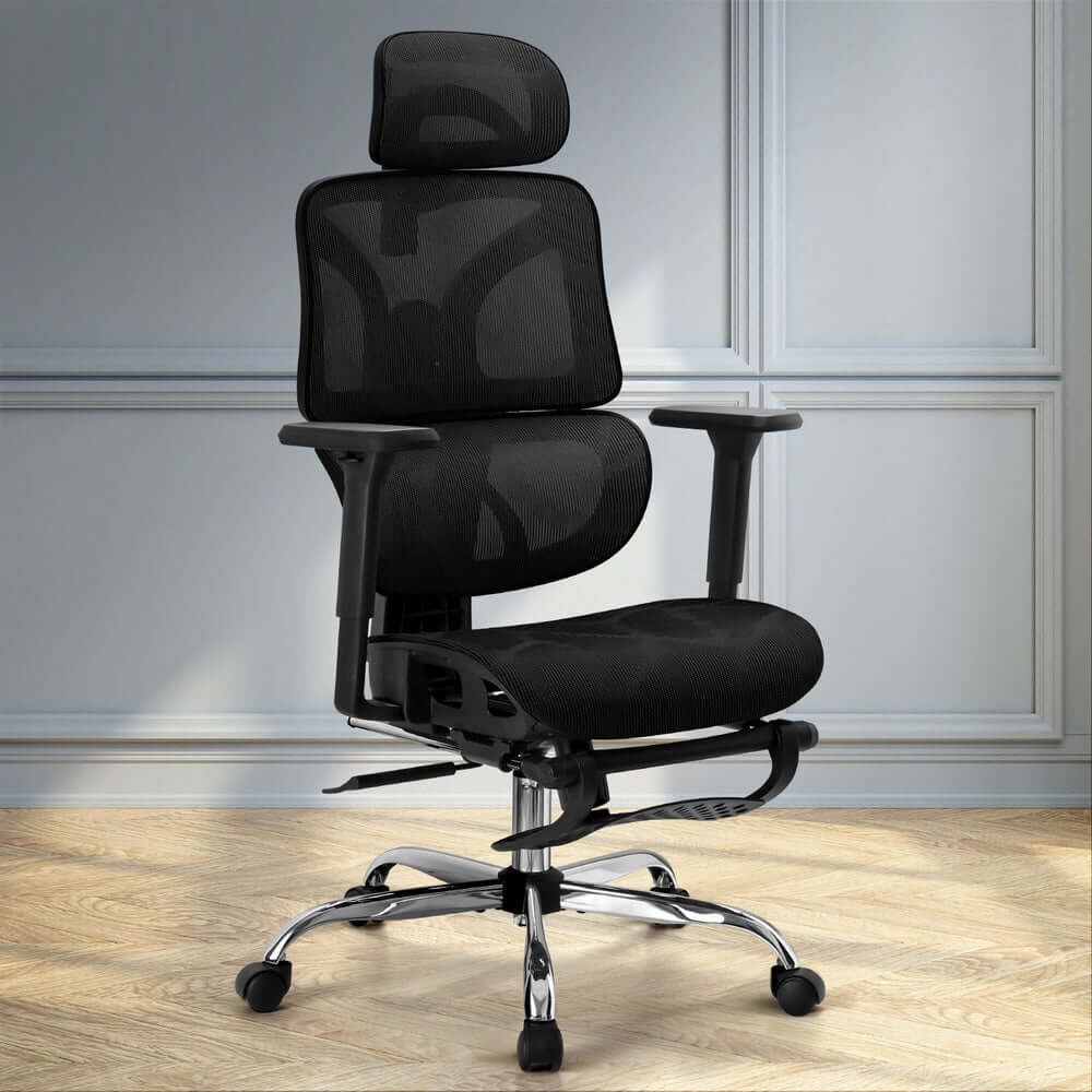 Artiss Ergonomic Office Chair Footrest - Black