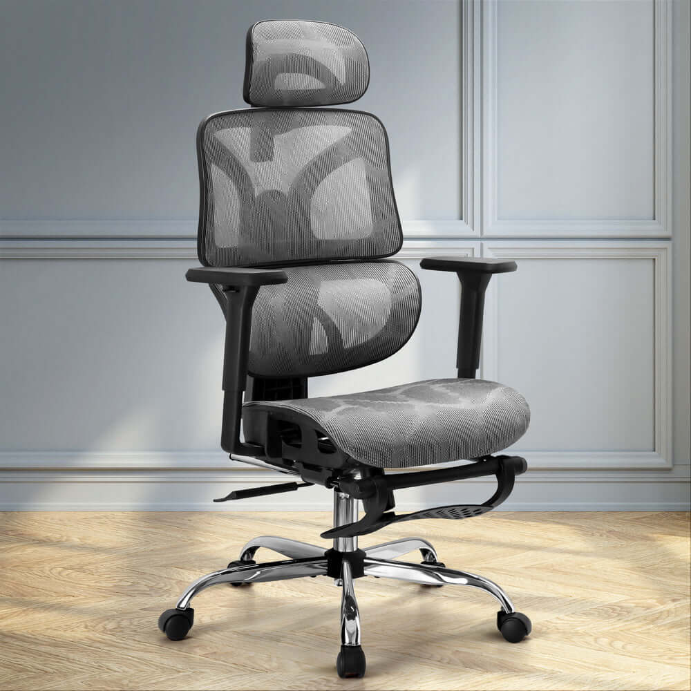 Artiss Ergonomic Office Chair Footrest - Grey