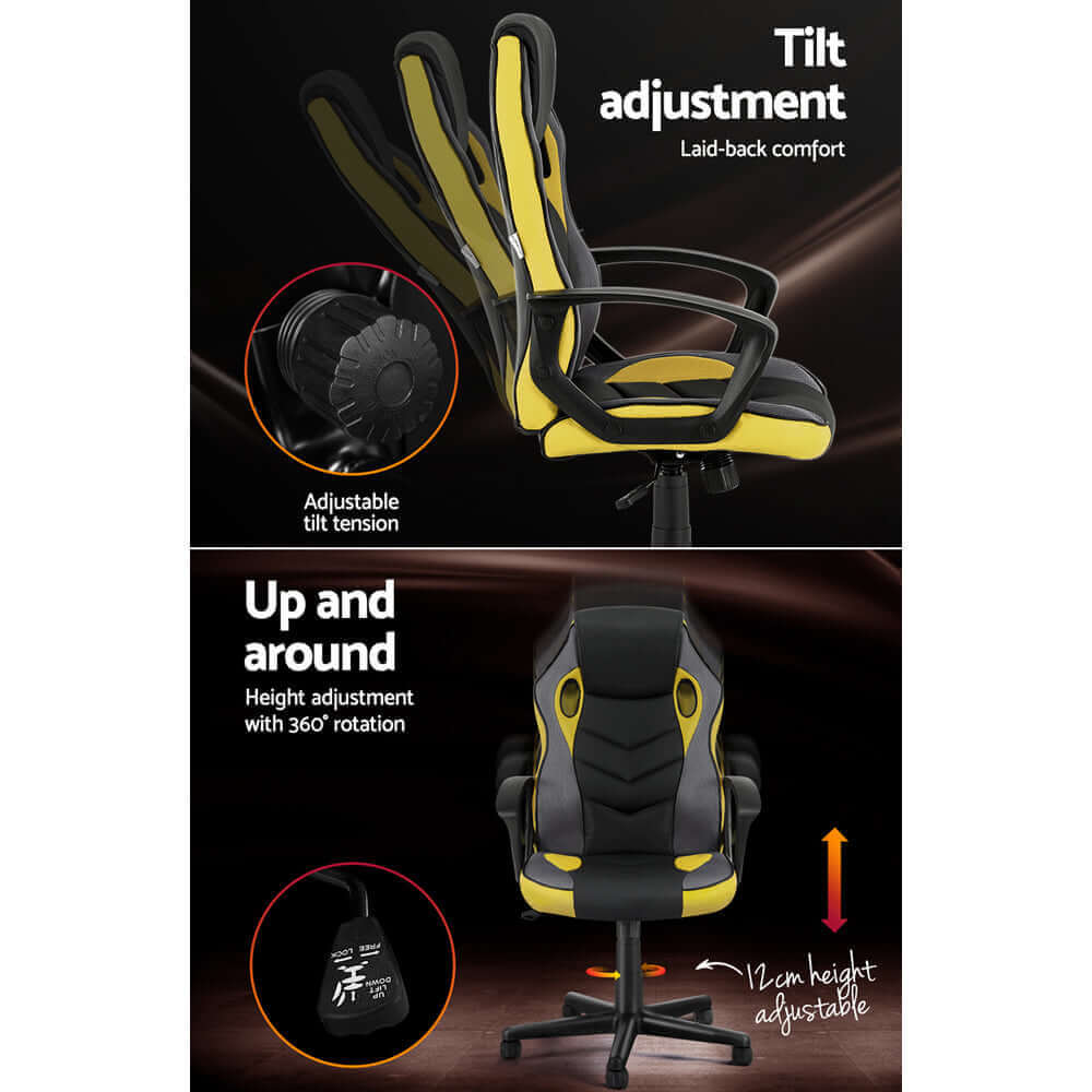 Artiss Gaming Office Chair - Yellow