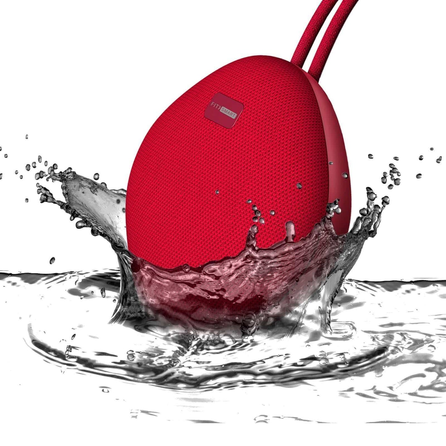 FitSmart Waterproof Portable Bluetooth Speaker - Red/Silver