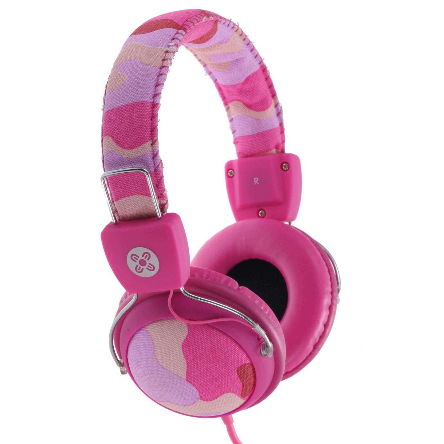 Moki Camo In-line Mic Blue, Grey & Pink Headphones