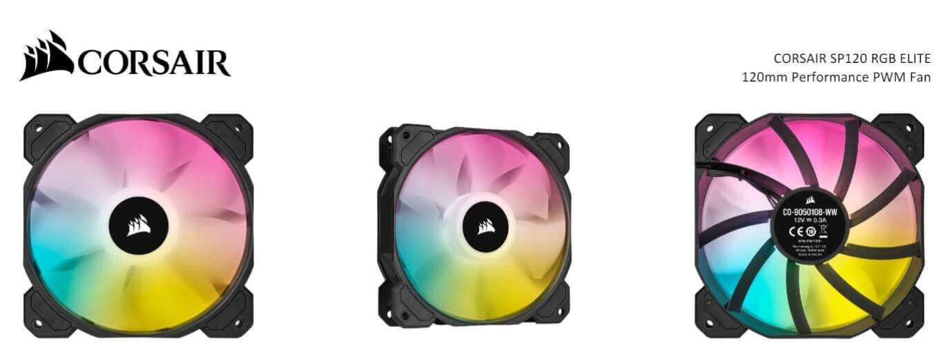 CORSAIR SP120 RGB ELITE Triple & Single Fan Pack with AirGuide Technology