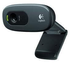 LOGITECH C270 3MP HD Webcam 720p/30fps, Widescreen Video Calling, Light Correc, Noise-Reduced Mic for Skype, Teams, Hangouts, PC/Laptop/Macbook/Tablet