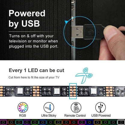 3M LED Strip Lights for TV, Gaming and Computer