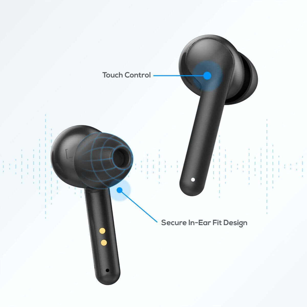 mbeat Exceed E1 & E2 True Wireless Earbuds  - Bluetooth V5.0, Crystal Clear Sound, Comfort Fit, IPX5 Water Resistant