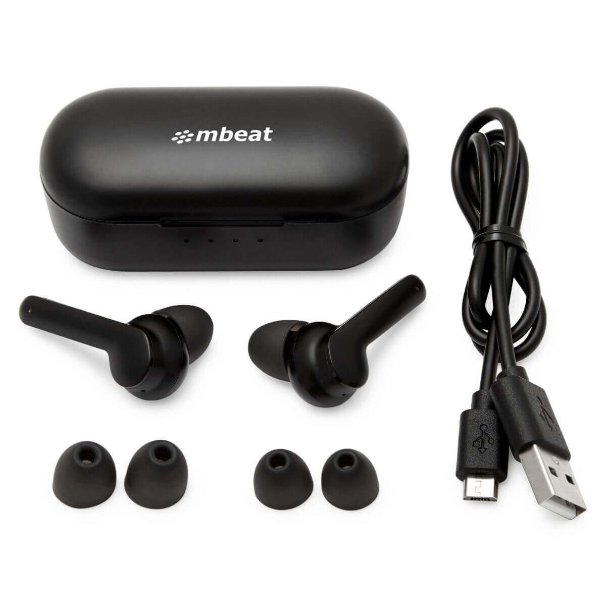 mbeat Exceed E1 & E2 True Wireless Earbuds  - Bluetooth V5.0, Crystal Clear Sound, Comfort Fit, IPX5 Water Resistant