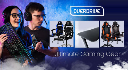 OVERDRIVE DX2 Series Gaming Desk - Black