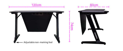 OVERDRIVE DX2 Series Gaming Desk - Black