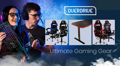 OVERDRIVE CX2  Series Gaming Desk - Red\Black