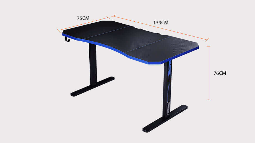 OVERDRIVE CX2 Series Gaming Desk - Blue\Black