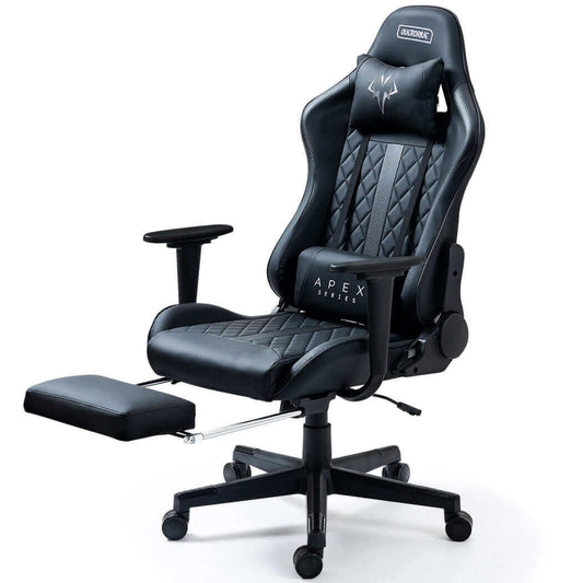 OVERDRIVE Apex Series Reclining Gaming Chair with Footrest, Black