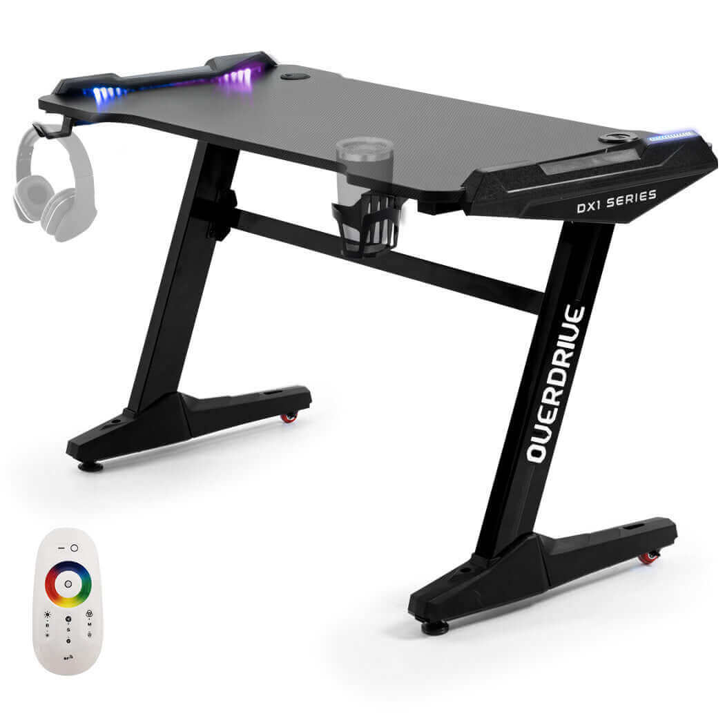 OVERDRIVE DX1 Series Gaming Desk - Black