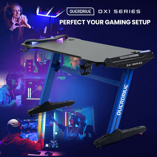 OVERDRIVE DX1 Series Gaming Desk - Blue