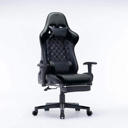 Gaming Chair Ergonomic Racing chair 165° Reclining  3D Armrest Footrest Black