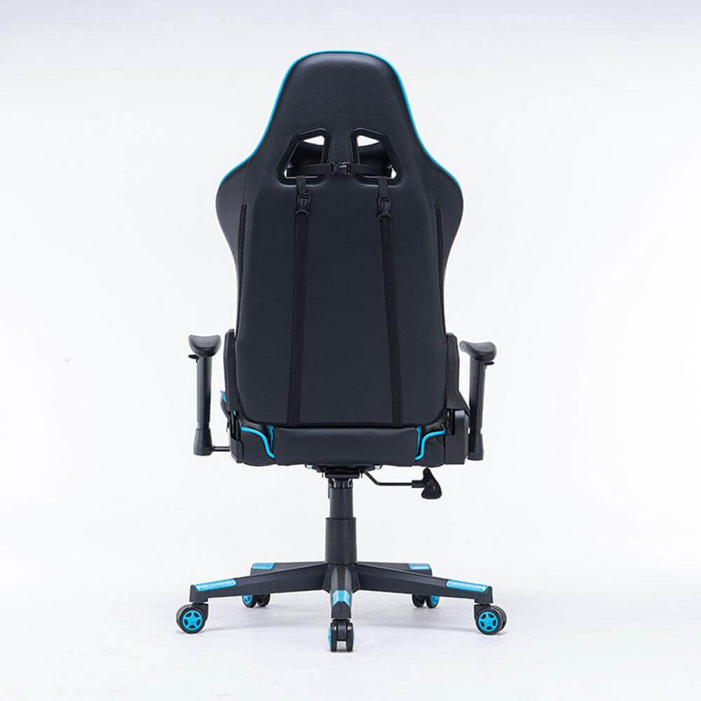 Gaming Chair Ergonomic Racing chair 165° Reclining  3D Armrest Footrest Black