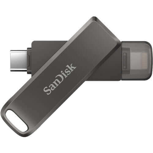 SanDisk 128GB & 256GB iXpand Flash Drive Luxe Bundle - 2-in-1 for iPhone & USB-C Devices